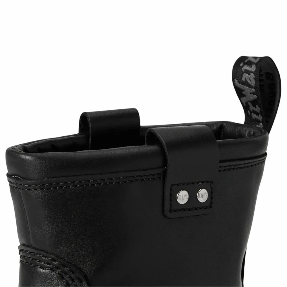 New Dr. Marten Black Leather Ankle Boots